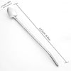 Stainless Steel Straw Spoon And Cleaning Brush 3pcs Set