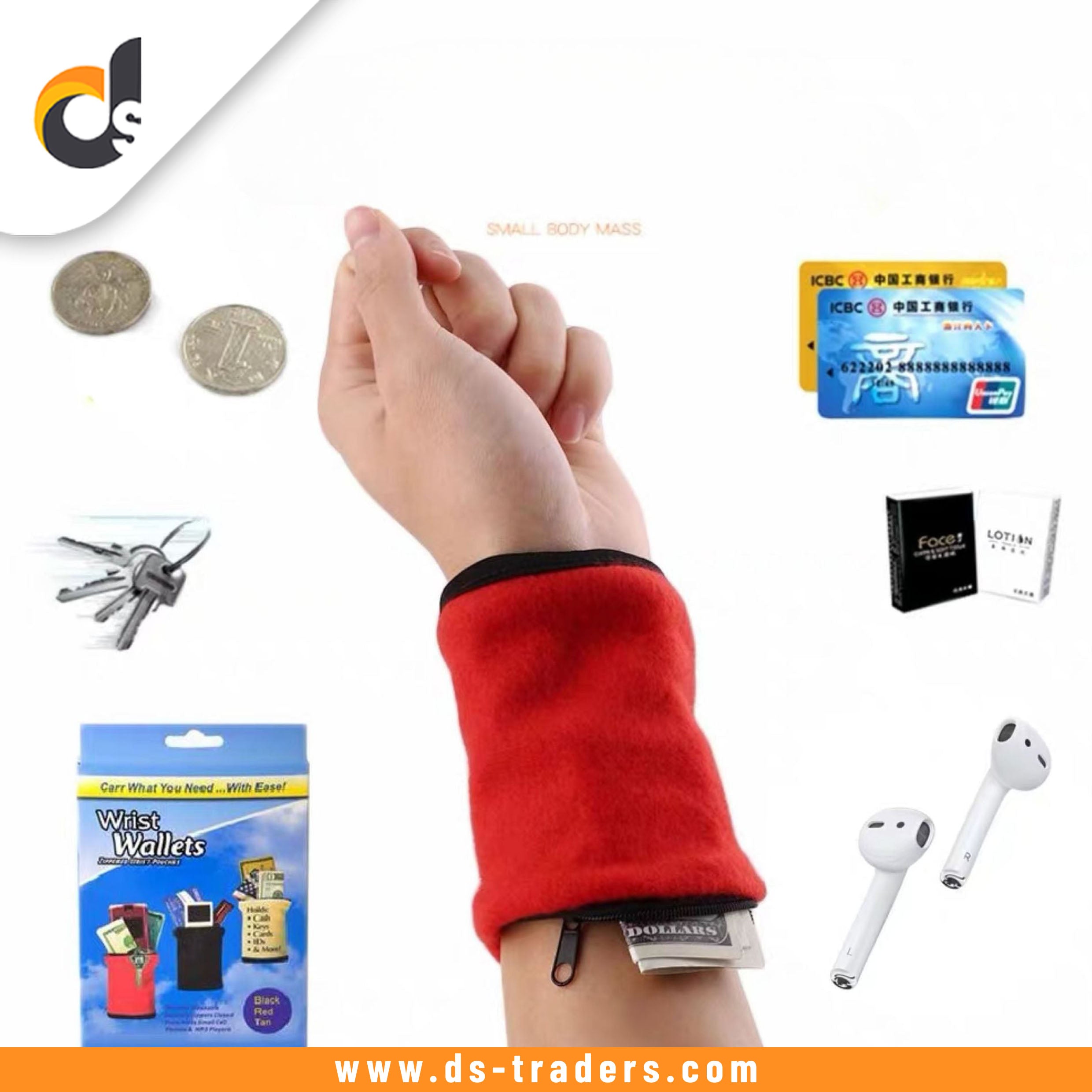 1 PC Travelling Outdoor Wrist Pouch Band