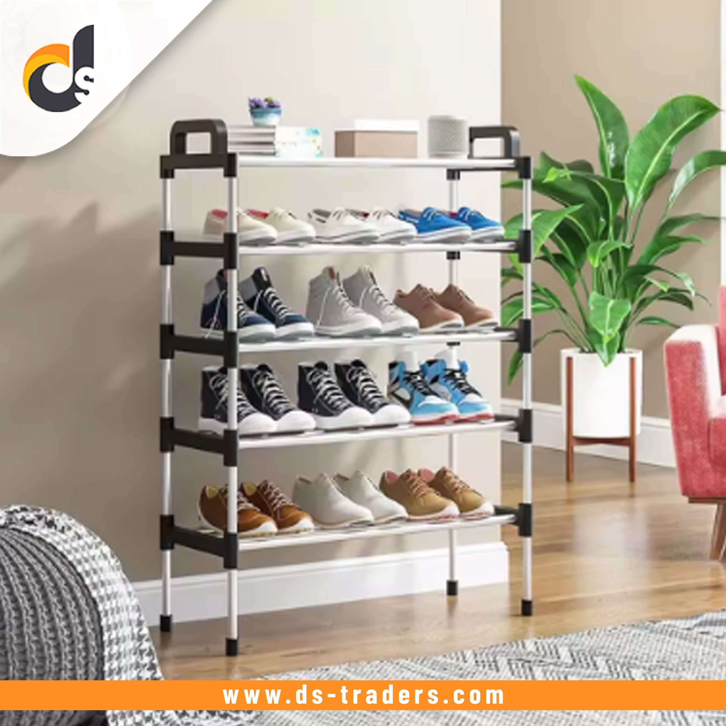 Stainless Steel Multi Layer Shoe Rack