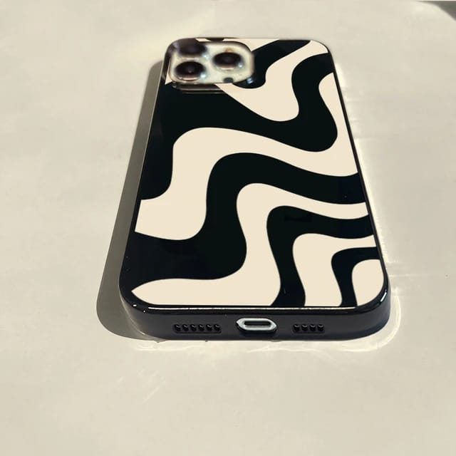 Zebra Wavy Stripes Design - iPhone back cover only