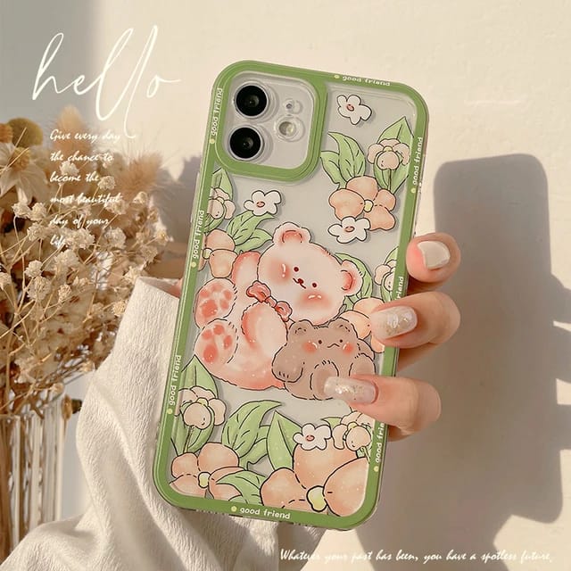 Sweet Garden Bear Good Friend - iPhone back cover only