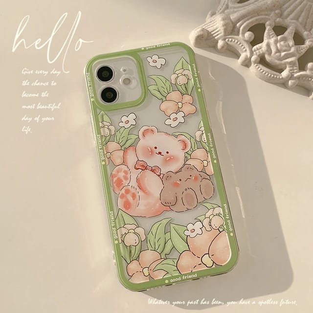 Sweet Garden Bear Good Friend - iPhone back cover only