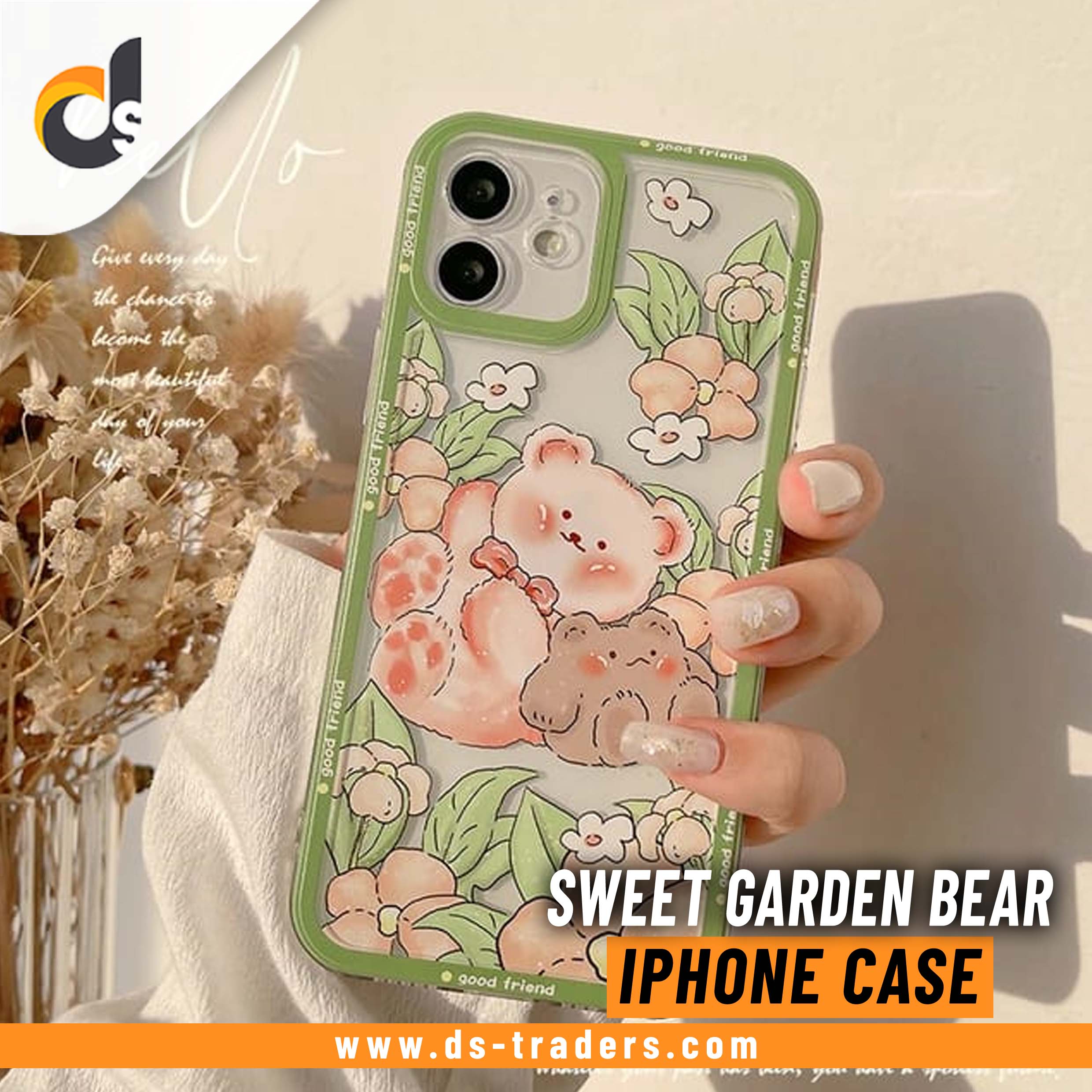 Sweet Garden Bear Good Friend - iPhone back cover only