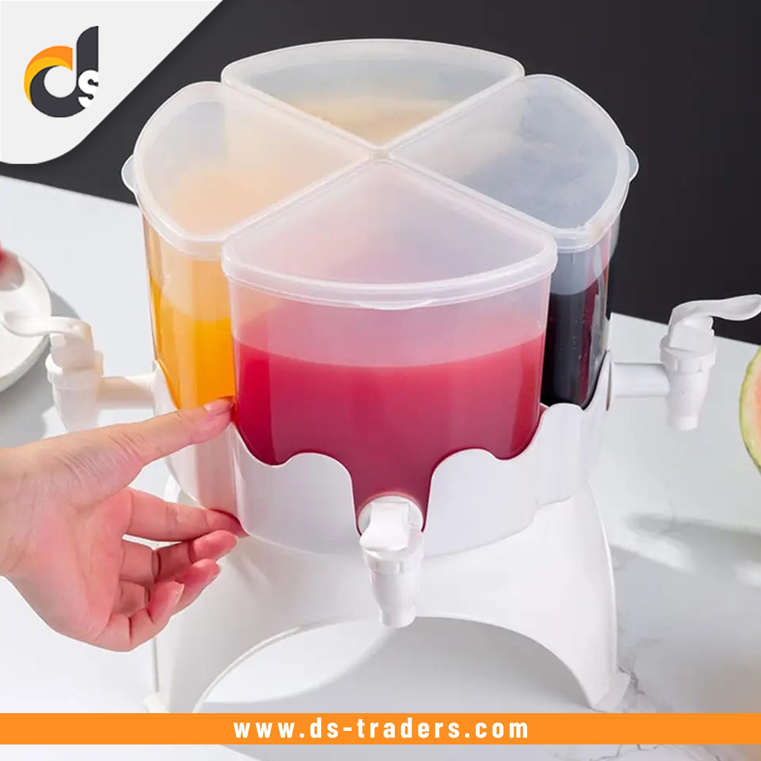 Rotatable large-Capacity Beverage 4 in 1 Drink Dispenser