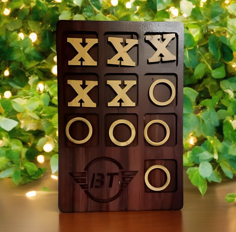 Tic Tac Toe Wooden X/O Tabletop Game