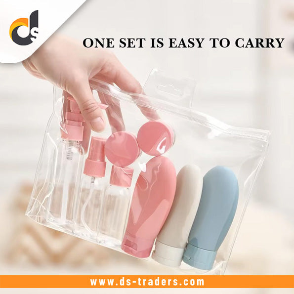 11PCs Reusable Travel Bottle Set With Pouch