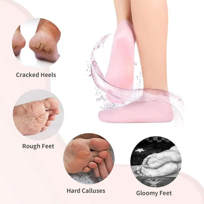 1 Pair Silicone Gel Moisturizing Socks