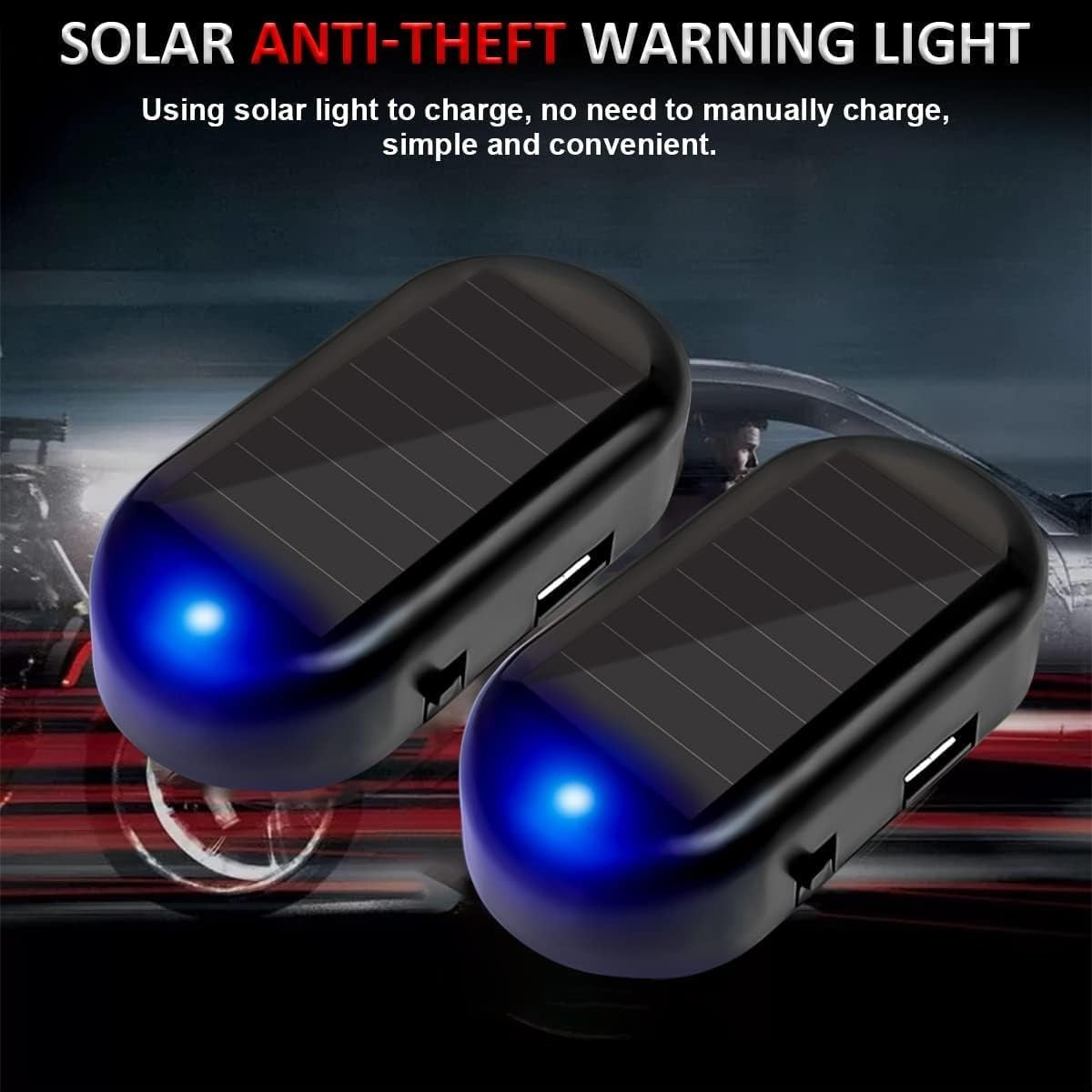 Solar Power Fake Security Alarm Light  For Car