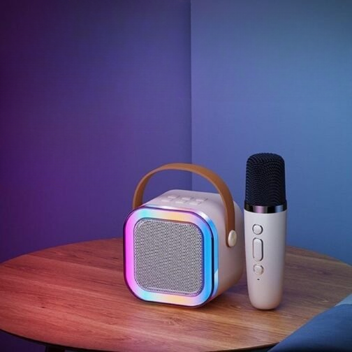 Wireless Mini Speaker With LED Light And Mic