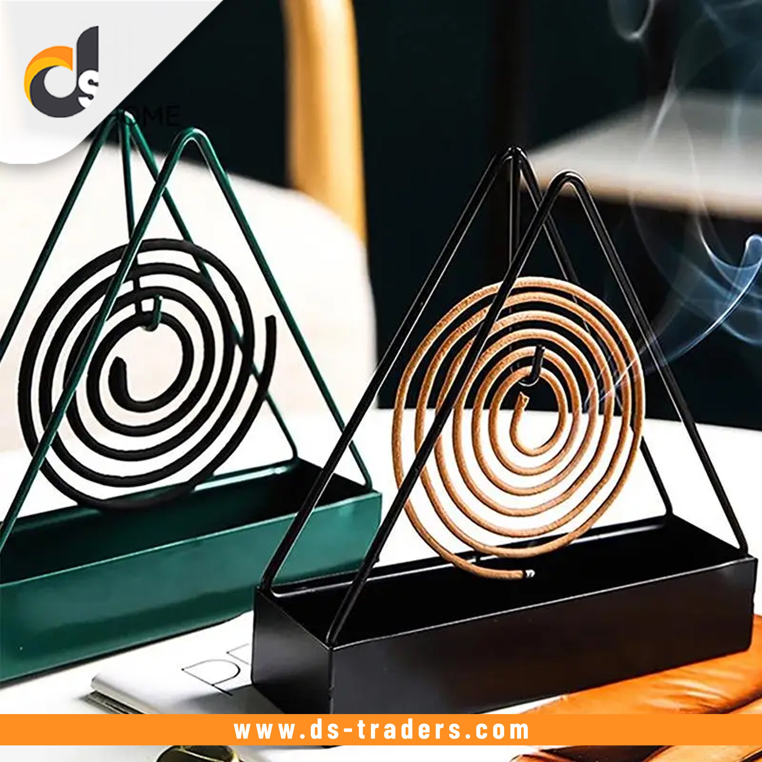 Triangular Shape Wrought Iron Mosquito Coil Holder