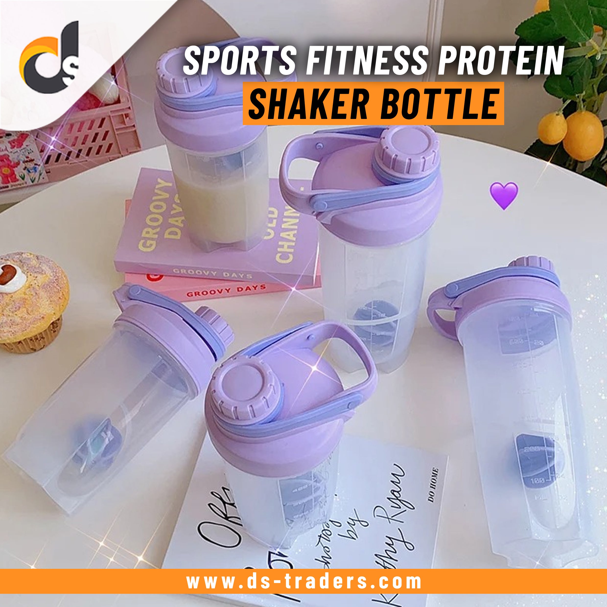 Sports Fitness Protein Shaker Bottle